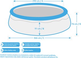 Intex | Bazén Marimex Tampa 3,66x0,91 m bez príslušenstva | 103400411