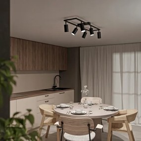 Bodové svietidlo 6xGU10/30W/230V čierne