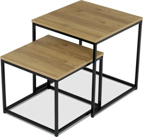Sada 2 konferenčných stolíkov dub AF-076 OAK
