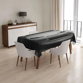 Sablio Obrus Biele športové auto - 130x170 cm