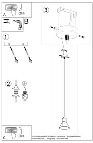 Závesné svietidlo Taleja 1, 1x biele kovové tienidlo