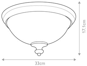 Feiss FE-PARKMAN-F-PN - Stropné svietidlo PARKMAN 2xE27/60W/230V