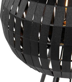 Moderná trojnohá stolná lampa čierna - Zoë