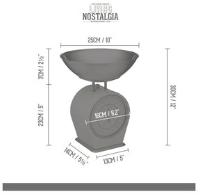 Krémovobiela kuchynská váha Kitchen Craft Living Nostalgia, nosnosť 4 kg