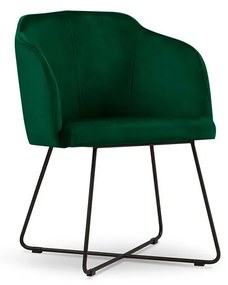 Zelená Zamatová stolička Neo MICADONI HOME