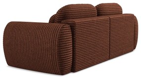 Terakotová menčestrová rozkladacia/s úložným priestorom pohovka 266 cm Kini – Makamii