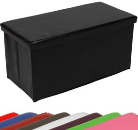 STILISTA 6129 Skladacia lavica s úložným priestorom - čierna