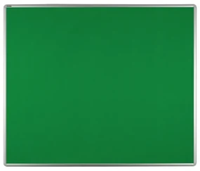 Textilná nástenka ekoTAB v hliníkovom ráme, 1200 x 900 mm, zelená