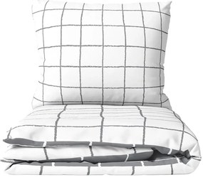 Flanelové posteľné obliečky Káro City - 70x90 cm + 140x200 cm