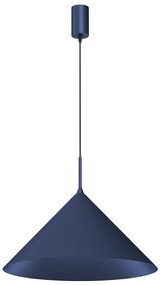 Závesné svietidlo Capital, 1x tmavomodré kovové tienidlo, (fi 46cm), db