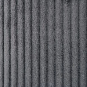 JU Stolička AMELIA, sedák zo sivého kordového materiálu, kovová podnož