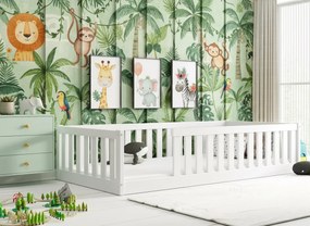 Posteľ BELLA SIMA 190x90 Montessori z masívu – biela