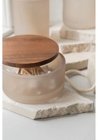 Béžový sklenený kúpeľňový organizér na vatové tampóny Modest – Mette Ditmer Denmark