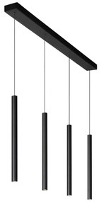 Lucide 74403/04/30 - LED Stmievateľný luster na lanku LORENZ 4xLED/4W/230V čierna