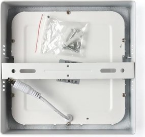 BERGE LED panel štvorcový 170x170x35mm prisadený - 12W - 230V - 860Lm - teplá biela