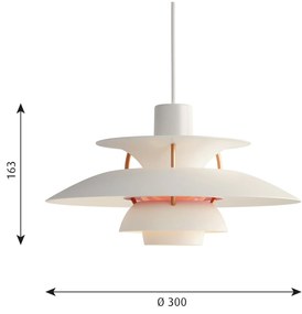 Louis Poulsen Závesná lampa PH 5 Mini Modern White