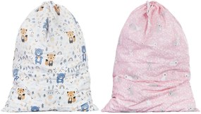 Obojstranné hniezdočko (kokon) pre bábätko - BABYMAM PREMIUM set 7v1 - Srnček a priatelia so šedou minky