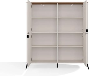 Komoda CORDOBA 4D kašmír/dub Castello