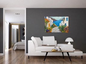 Obraz - Grécka ulička (90x60 cm)