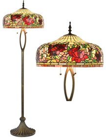 Stojacia lampa TiffanyRosa - Ø 48*165 cm E27/max 3*60W
