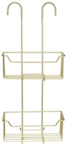 Závesná kúpeľňová polička z nehrdzavejúcej ocele v zlatej farbe Milo – Wenko
