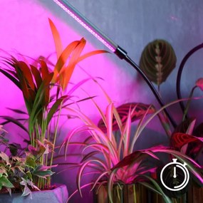 LED Stmievateľná stolná lampa na pestovanie rastlín VITARO 3xLED/10W/230V čierna