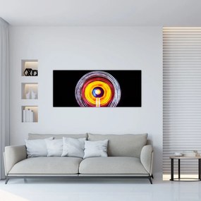 Obraz svetiel v kruhu (120x50 cm)