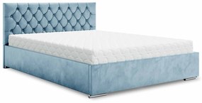 Manželská posteľ 180 cm Danita (modrá) (s roštom a úložným priestorom). Vlastná spoľahlivá doprava až k Vám domov. 1046862