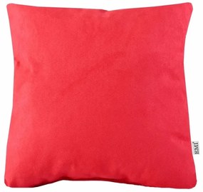 Vankúš červený semiš EMI, Vankúš 45x45 cm