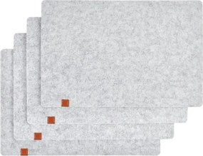 Súprava prestierania (4 ks) LifeStyle 30x45 cm, svetlo šedá%