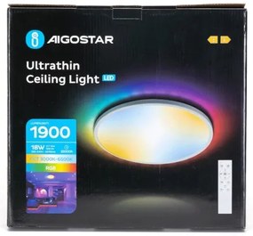Aigostar-LED RGBW Stmievateľné kúpeľňové svietidlo LED/18W/230V pr. 30 cm IP44+DO