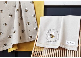 Súprava 3 béžovo-žltých bavlnených kuchynských utierok Cooksmart ® Bumble Bees