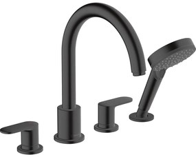 Hansgrohe Vernis Blend - 4-otvorová batéria na okraj vane, čierna matná 71456670