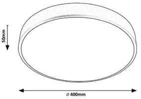 Rabalux 3315 - LED stropné svietidlo TESIA LED/36W/230V 40 cm strieborné