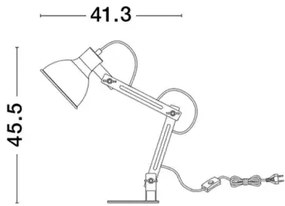 Drevená stolová lampa Grou 41.3 biele