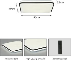 Brilagi - LED stmievateľné stropné svietidlo SMART LED/24W/230V 43x43 cm Wi-Fi Tuya + diaľkový ovládač