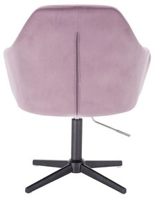 LuxuryForm DESIGN Kreslo ANDORA VELUR na čiernom kríži - levanduľa