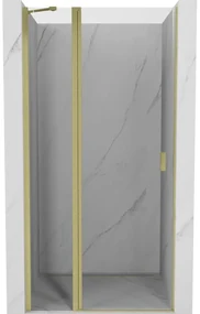 Mexen Otváracie sprchové dvere MIST (1d+1s) 70x200 cm 6mm brúsené zlato, priehľadné, 8A4-070-000-55-00