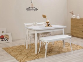 Jedálenský set Duvasa 8 (biela) (pre 4 osoby). Vlastná spoľahlivá doprava až k Vám domov. 1093792