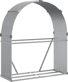 vidaXL Držiak na polená bledosivý 120x45x140 cm pozinkovaná oceľ