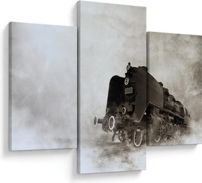 Obraz - Vlak v hmle (90x60 cm)