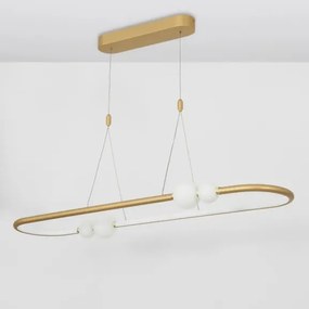 LED luster Celia 100 zlaté s diaľkovým ovládaním