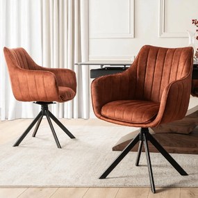 PROXIMA.store - Čalúnená otočná stolička MUMBAI FARBA: oranžová