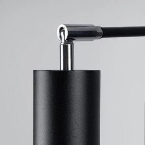 Čierne kovové závesné svietidlo Virta – Sollux