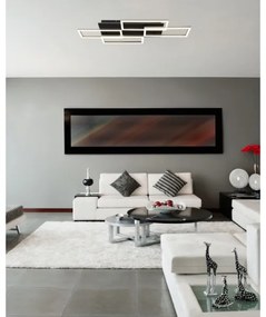 Globo 67359-40A - LED stmievateľné stropné svietidlo JEFFRY 40W/230V 32,5x87,5 cm čierne + diaľkové ovládanie