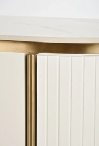 TV stolík Stilig ST120 200 cm ecru/zlatý/mramor