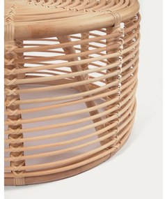 Ratanový okrúhly konferenčný stolík v prírodnej farbe ø 66 cm Kohana – Kave Home