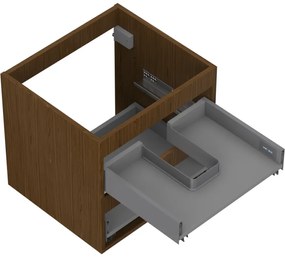 Mexen Box-A, závesná skrinka 50 cm, 2 zásuvky, orech, 91AX0-0500-470-2-86