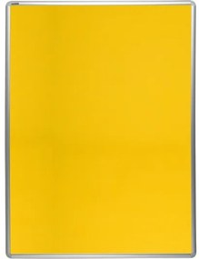 Textilná nástenka ekoTAB v hliníkovom ráme, 1200 x 900 mm, žltá