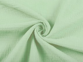 Biante Mušelínová plienka/dečka Nature MSN-002 Pastelovo zelená - ZVÝHODNENÁ SADA 3 KS 120x120 cm - Sada 3 ks